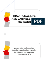 Traditional Life and Variable Life Reviewer