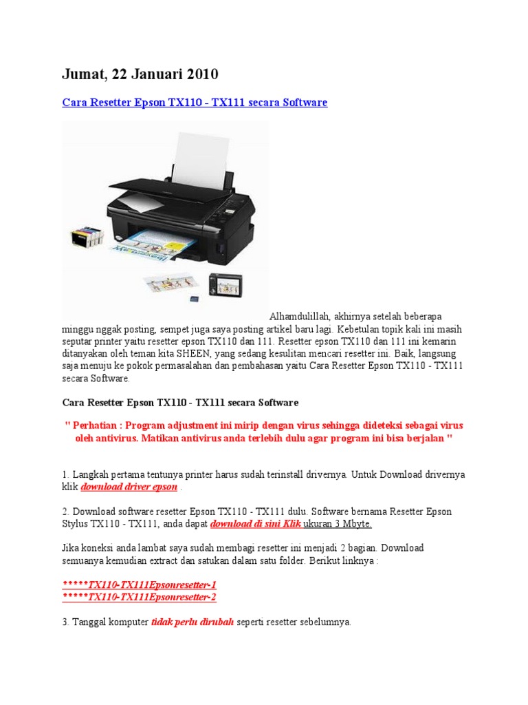 epson tx111 driver