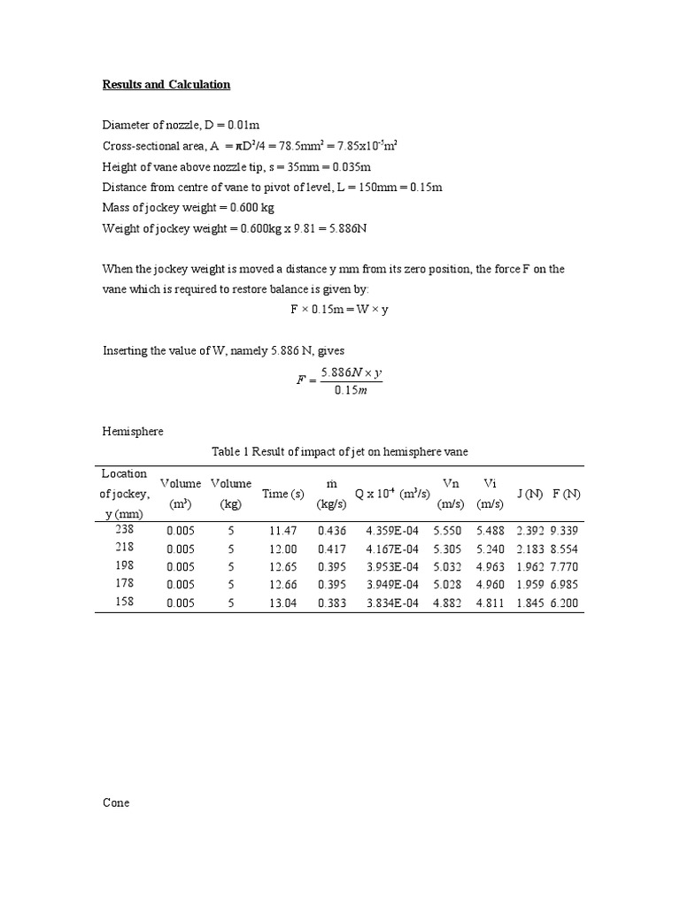 Jet Impact Analysis on Vane Shapes | PDF | Nozzle | Flow Measurement