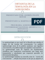 Importancia de La Epistemología para El Agro 1