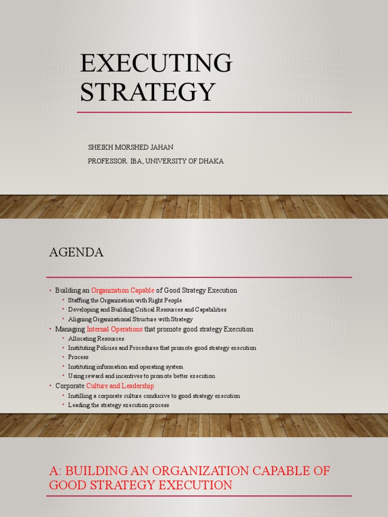 Effective Strategy Execution Guide | PDF | Organizational Culture ...