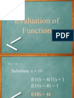 Lesson 4 Evaluation of Functions