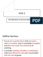 Unit 1: Introduction To Service Marketing