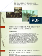 Methods, Processes, and Equipment For Food & Beverages Manufacturing