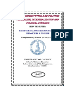 Indian Constitution and Politics Federalism, Decentralization and PoliticalDynamics A4