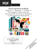 Q2 Entrepreneurship - Module 1.2 - Supply Chain Recruitment