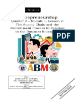 Q2 Entrepreneurship - Module 1.2 - Supply Chain Recruitment