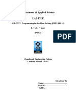 Department of Applied Science Lab File