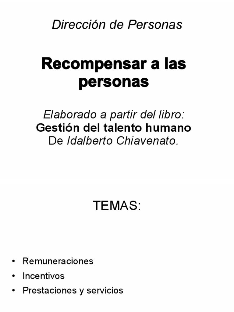 Recompensar A Las Personas | PDF