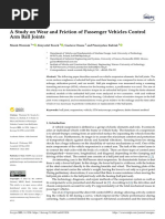 MarekKrzysztof2021 - Article - A Study On Wear and Friction of Passenger Vehicles Control Arm Ball Joints