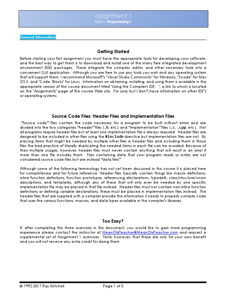Assignment 1 Completion Code Inquiry | PDF | Integrated Development ...