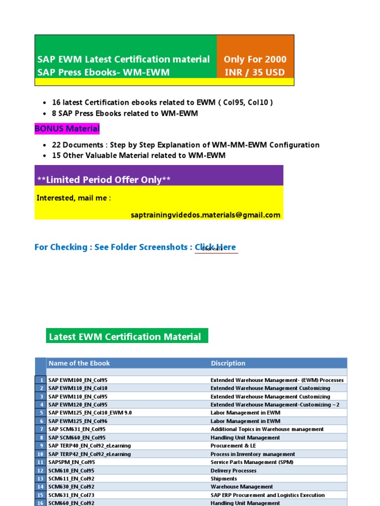 More Latest Certification Material Pdf