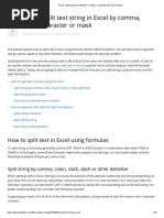 Excel - Split String by Delimiter or Pattern, Separate Text and Numbers