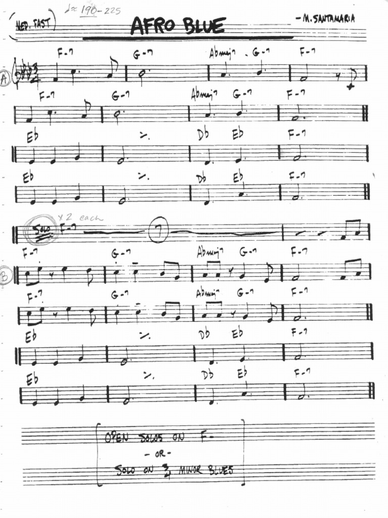 Afro Blue Music and Analysis | PDF