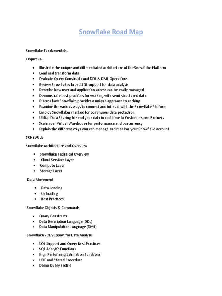 Snowflake Product Roadmap Overview | PDF | Computers