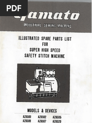 Yamato AZ Series Parts List Manual | PDF | Secondary Sector Of The