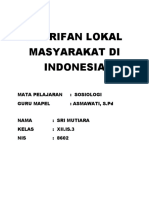 Kearifan Lokal Masyarakat Di Indonesia