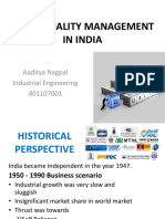 Total Quality Management in India: Aaditya Nagpal Industrial Engineering 401107001