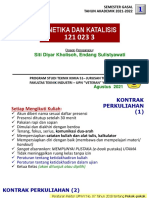 1 - Pendahuluan KinKat Kinetika Dan Katalisis - Semester Gasal 2021-2022