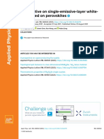 Perspective On Single-Emissive-Layer white-LED Based On Perovskites