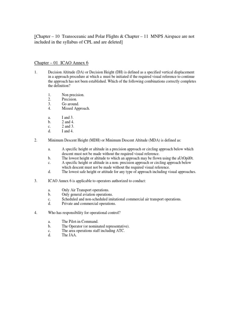 CPL Exam Questions and Navigation Insights | PDF | Instrument Flight ...