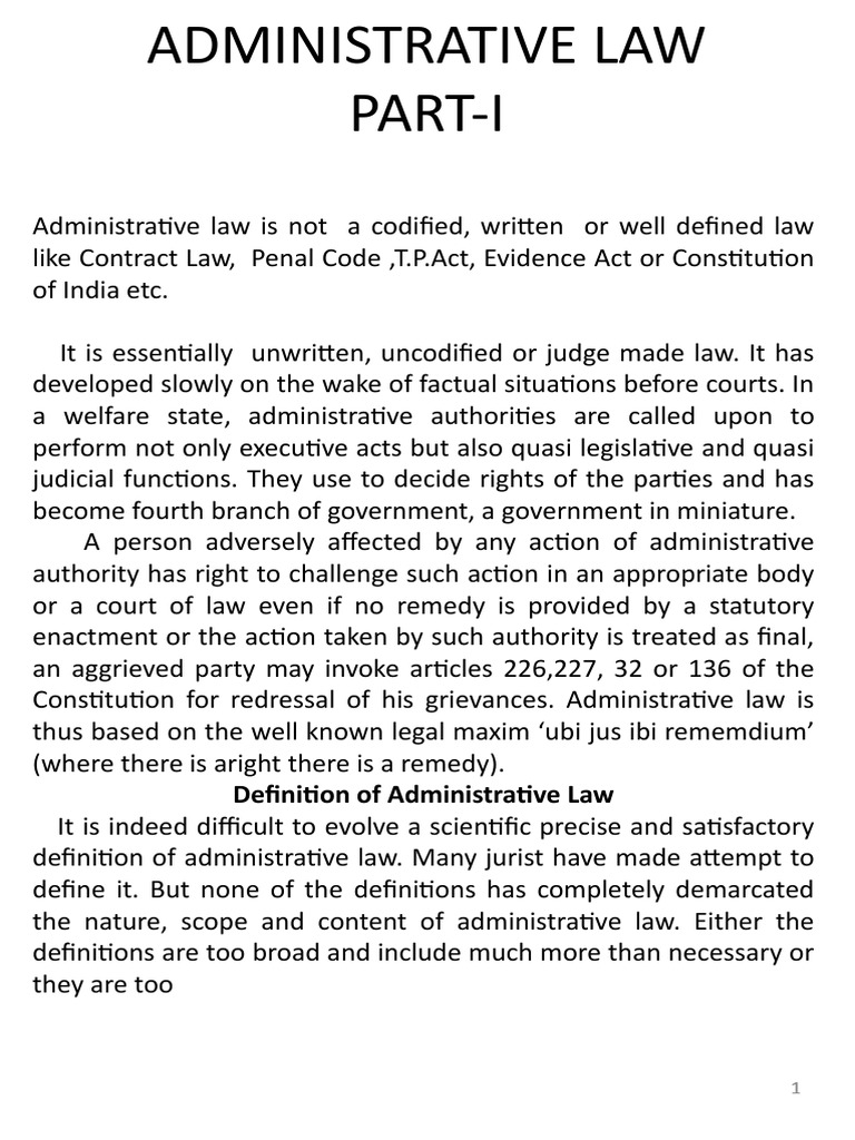 Administrative Law Part I Download Free Pdf Administrative Law