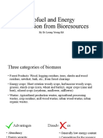 Biofuel and Energy Conversion From Bioresources