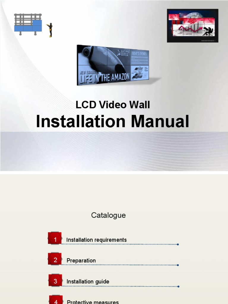 LCD Video Wall Installation Guide | PDF | Input/Output | Manufactured Goods