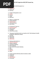 MF-107 MCQ Test - Google Form Answer Key