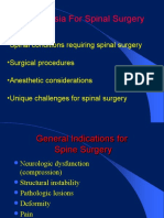 Anesthesia For Spinal Surgery