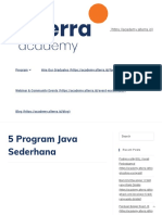 5 Program Java Sederhana Alterra Academy