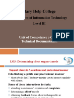 Create Tecnical Docmentation LO3