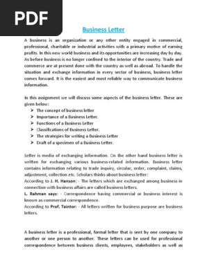 Business letter
