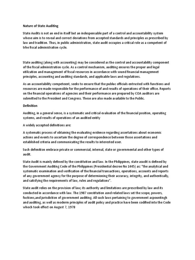 Pfa Word PDF Audit Accounting