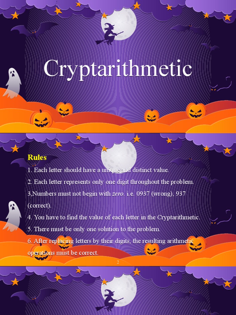 Cryptarithmetic Problem Solving Guide | PDF