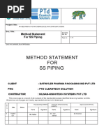 Method Statement For Ss Piping