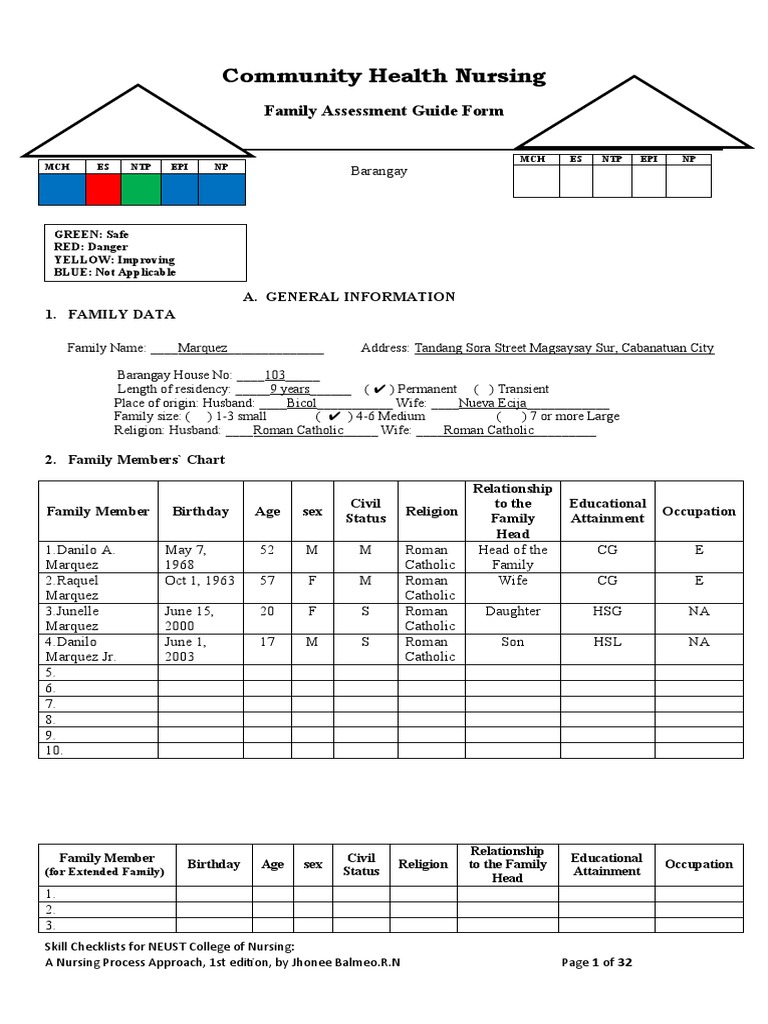 Family Assessment Guide for Community Health | PDF | Pregnancy ...