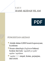 Pertemuan 3 Memahami Aqidah Islam