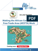 Making The African Continental Free Trade Area (Afcfta) Work