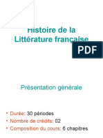 Histoire de la Littérature française COURS