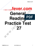 Ieltsfever General Reading Practice Test 27 PDF