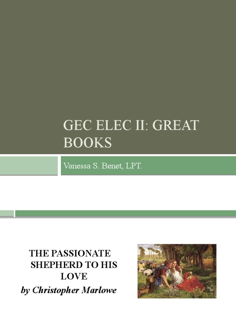 GREAT BOOKS Week 8. | PDF | Poetry | General Fiction