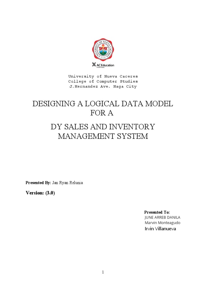 Sales and Inventory Management System Design | PDF | Point Of Sale ...
