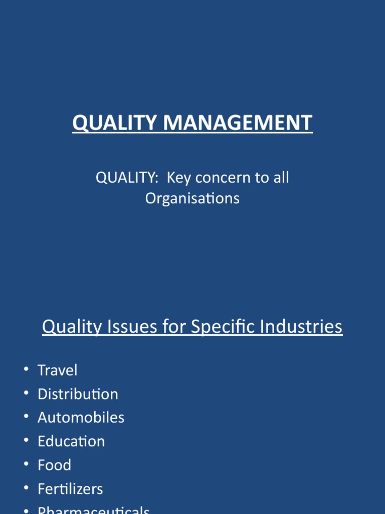 Essential Quality Management Strategies | PDF | Quality (Business ...