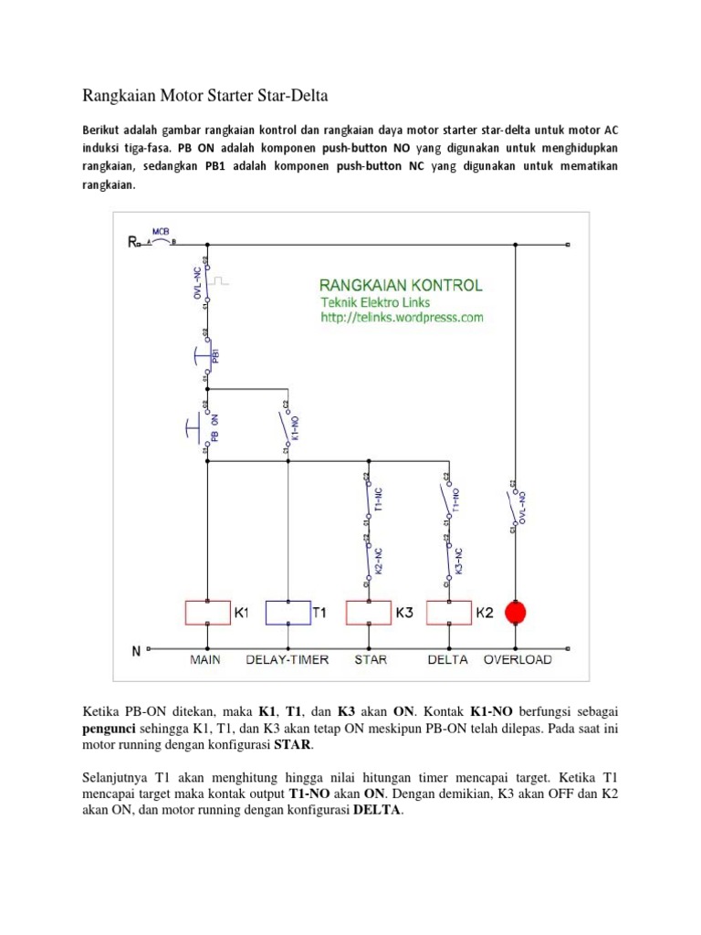 Rangkaian Motor Star Delta - Rev-0 | PDF