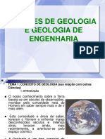 Noções de Geologia e Geologia de Engenharia