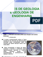 Noções de Geologia e Geologia de Engenharia
