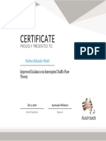 Austro Road Certificate