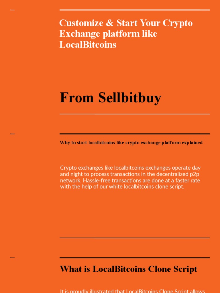 LocalBitcoins Clone Script | PDF | Finance & Money Management | Law