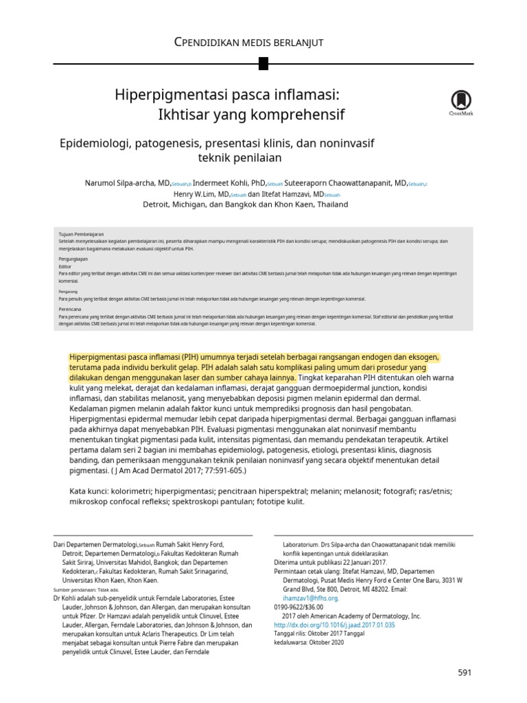 A REVIEW OF POST INFLAMMATORY PIGMENTATION CHANGES visual data 2